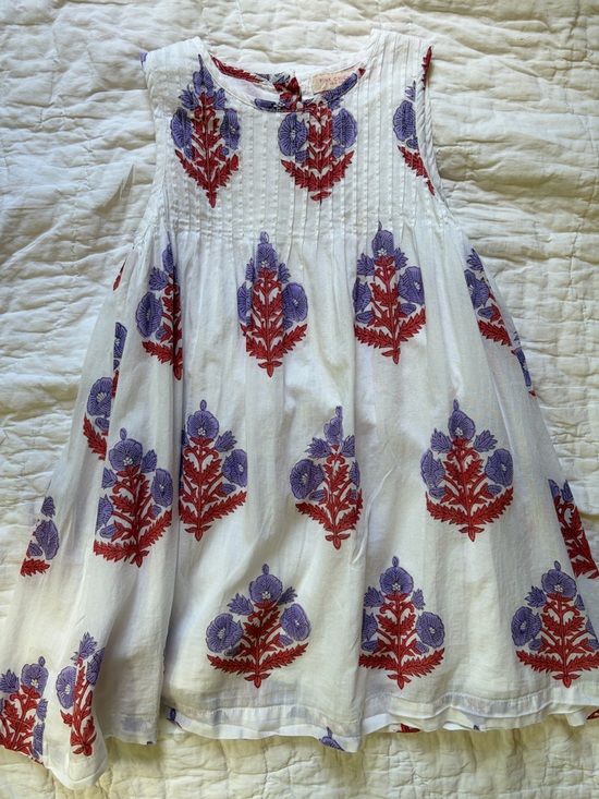 Pink Chicken Other - 100% Cotton - Youth Summer Block Print Dress